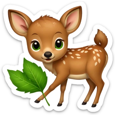 Fawn bite sticker