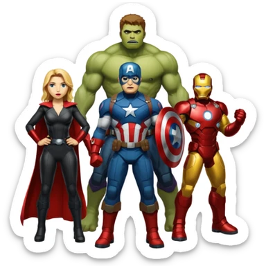 Avengers lineup sticker
