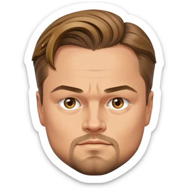 Leonardo DiCaprio upper body portrait, chest and above sticker