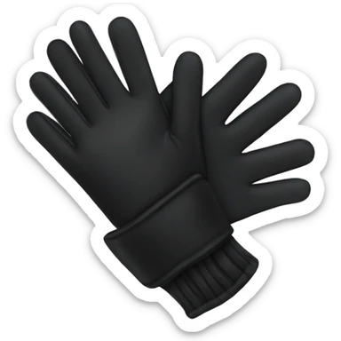 Ladies black glove sticker