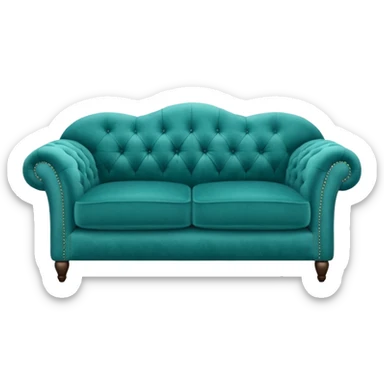 Teal couch sticker