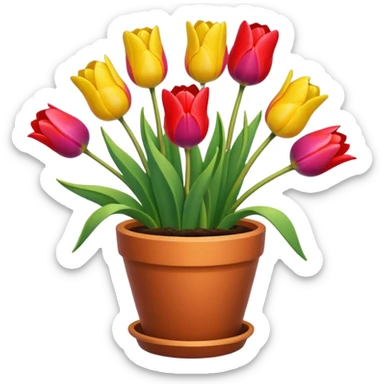 tulips pot sticker