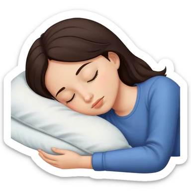 Chica durmiendo pelo moreno sticker