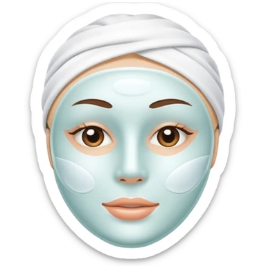 a white skincare beauty mask pack for face sticker