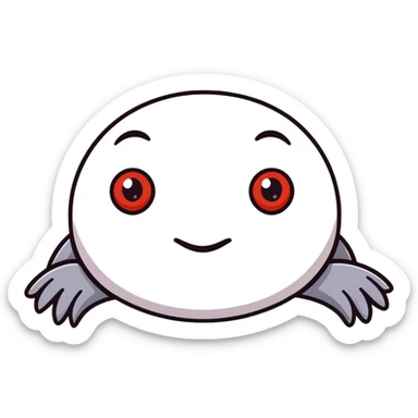 A goofy face with heavy droopy eyelids, red eyes, and a lazy smile - stoned high expression sticker