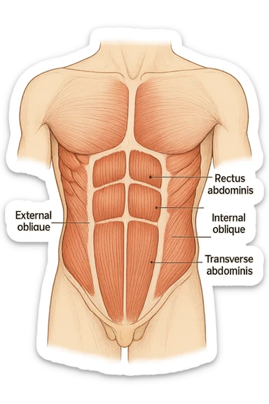 muscoli del core (addominali) sticker
