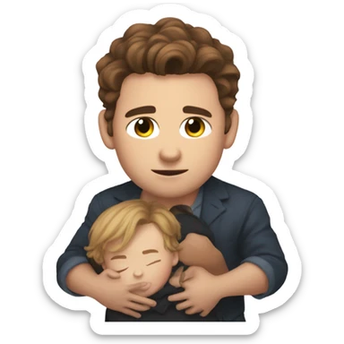 connor holding mccarthy like a baby  sticker