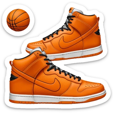 basketball with nike dunk shoes sticker