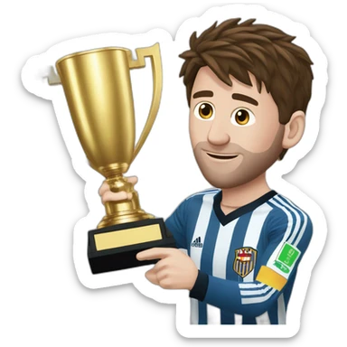 Messi avec le trophée du meilleur gardien  sticker