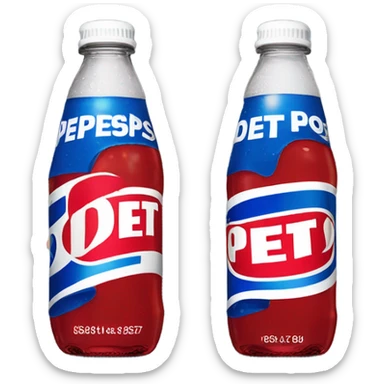Bottle of Diet Pepsi sticker