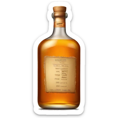 Whisky bottle and glass sticker