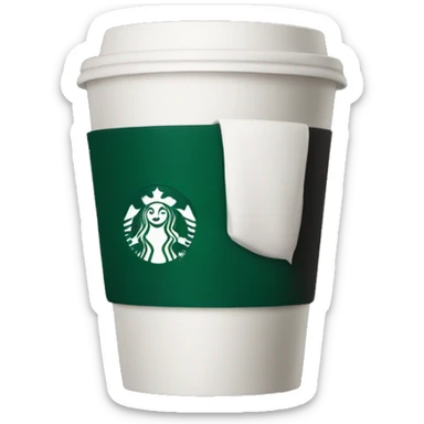 Black starbucks cup  sticker