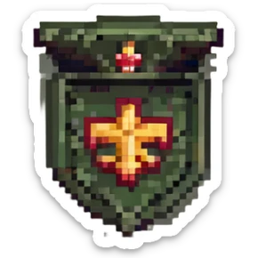 military rank insignia, pixel art, retro video game style, small and detailed sticker