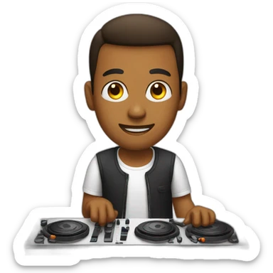 A guy making a beat sticker