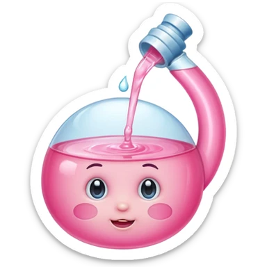 Pink baby oil  sticker