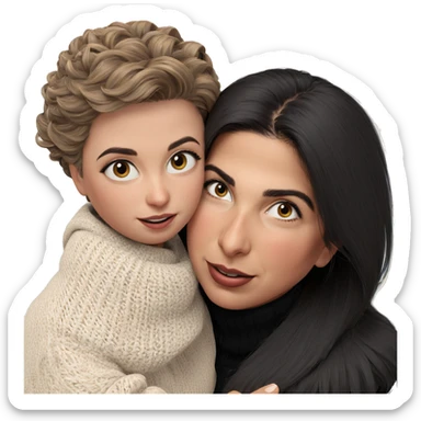 girls in black sweaters sticker