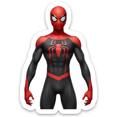 super skinny tall black spiderman sticker
