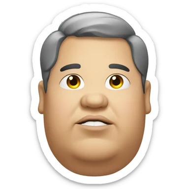 Fat person with a double chin sticker