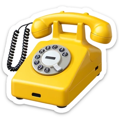 phone in yellow color sticker