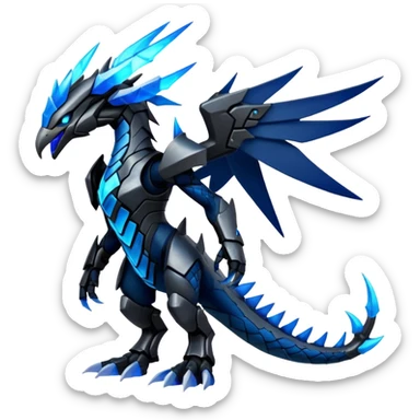 Punk’ish Edgy Futuristic Badass Dark Gothic Zekrom-Dialga-Aurorus-Amaura-Hybrid-Creature sticker