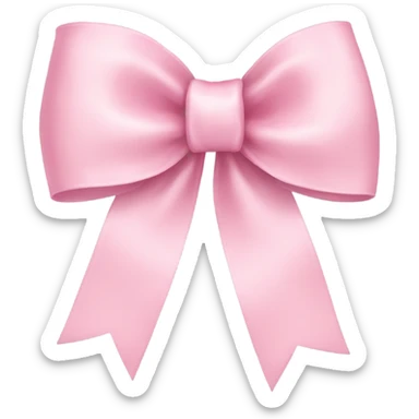 light pink ribbon bow sticker