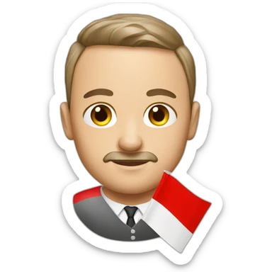 polish man with polish flag sticker