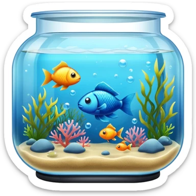 Fish tank, with little bubbles. sticker