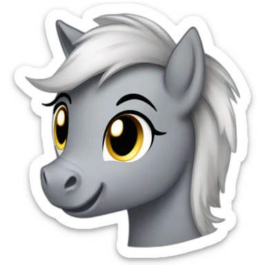 gray little pony derpy sticker