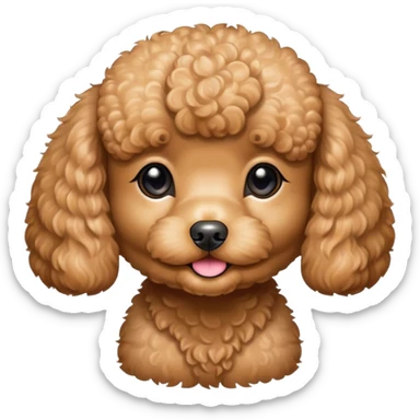 Toy poodle cute cut sticker