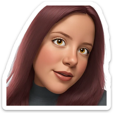 realistic portrait of girl sticker
