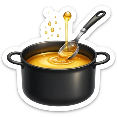pot wit frying oil sticker