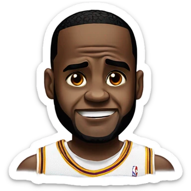 LeBron as a crybaby  sticker