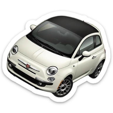 black 2010’s fiat 500 sticker