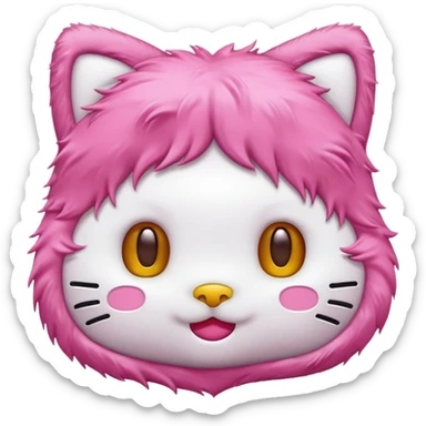 a hello kitty emoji sticker