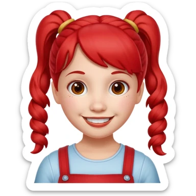 The wendys mascot sticker