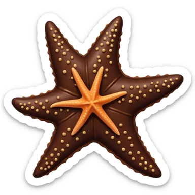 Chocolate starfish sticker