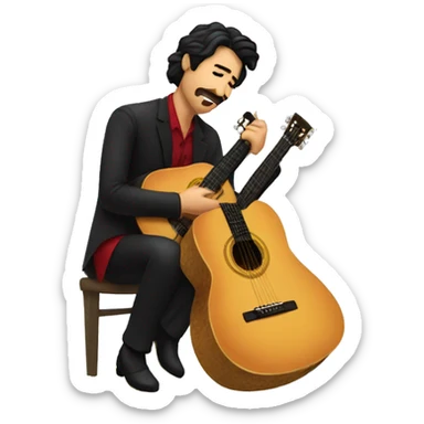 Guitarrista flamenco relajado sticker