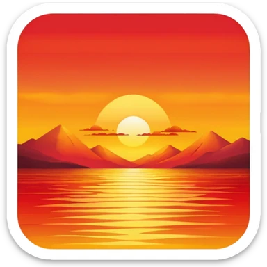 sunset sticker