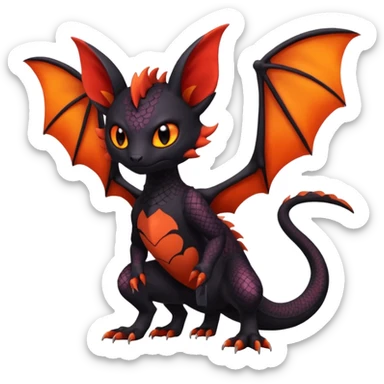 Salandit-Noibat-Litten-Hybrid (Full body) sticker