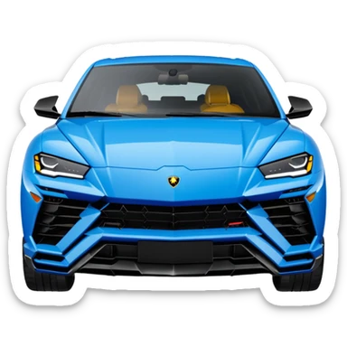 lamborghini urus de face bleu sticker