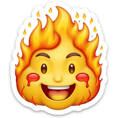 emoji face with burning eyes and vomiting sticker