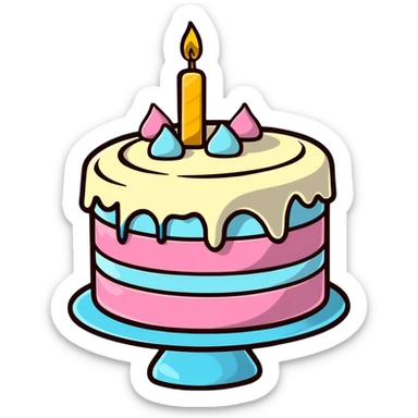 birthday cake shaped like a t-shirt with frosting sticker