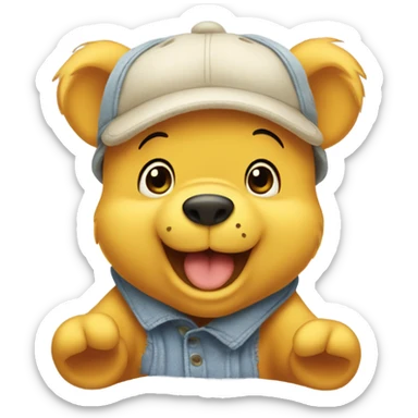 One cute Winnie the Pooh  sticker