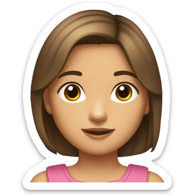 Niña morena con dos coletas sticker