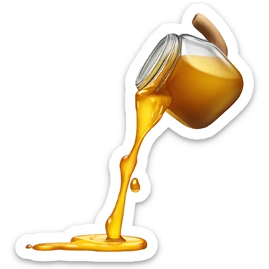 Jar dripping of honey sticker