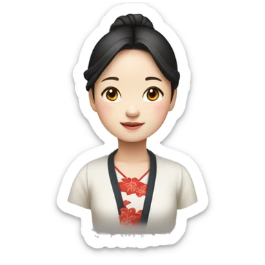 a girl from China Hubei Province sticker