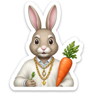 Easter Bunny that Looks like Kendrick Lamar sticker