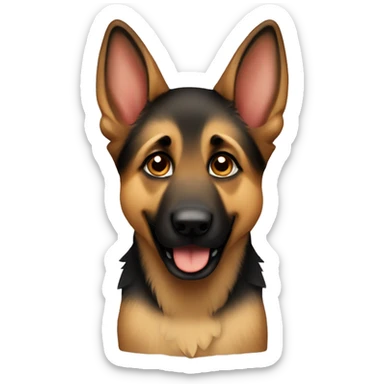 German shepherd puppy sticker