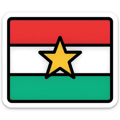 new flag design for Syria, modern and unique, bold colors, clear symbolism, flat icon style sticker