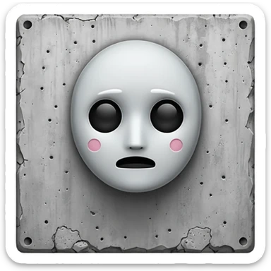 concrete wall, beton. wall. no face or emotion sticker